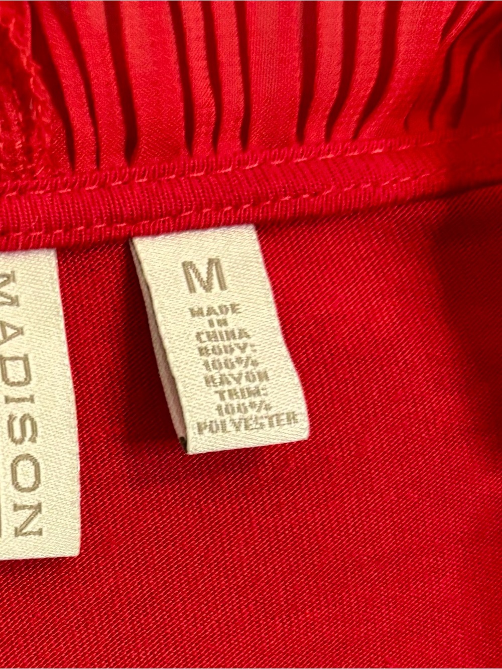 Madison Red Ruffled Open Front Cardigan - Picture 5 of 5